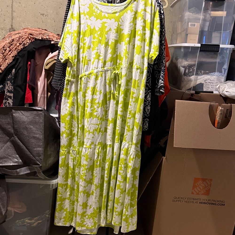 Floral Green Maxi Dress